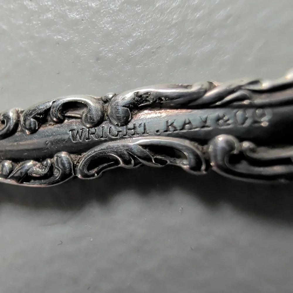 Gorham Louis  XV Sterling Silver Teaspoons Set 6 Monogram and dated Aug 7 1901
